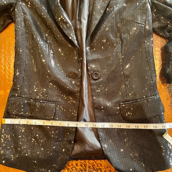 Arden B Black Sequin Jacket size Small. Fits more like an XS. - Picture 7 of 11